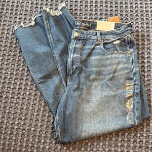 American Eagle Deep Sea Blue Mom Jeans
